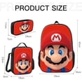thumbnail image 4 of Super Mario Bros Schoolbag Cartoon Anime Backpack Mario Mochilas Escolares Super Mario Shoulder Bag Pencil Case Three-Piece Set, 4 of 4