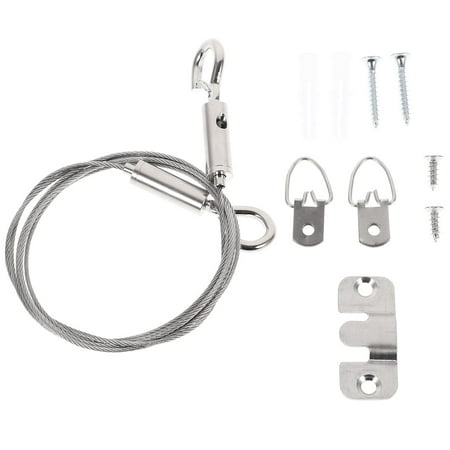 

Picture Hanging on The Line Hooks Wire for Frames Heavy Duty Clothes Hanger Curtain Adjustable Wall Rail