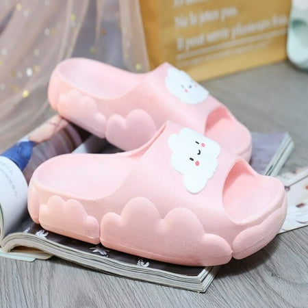

CoCopeanut Cute Clouds Sandals for Women Spring Thick Outdoor Ladies EVA Slides Slipper Woman Indoor Soft Bottom Platform Slippers Shoes