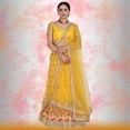 thumbnail image 1 of Pure net Lehenga Choli - Yellow, 1 of 5