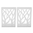 thumbnail image 2 of Metal Book Ends, Heavy Duty Bookends Stable Support Decorative Non Skid  for School Black,White, 2 of 7