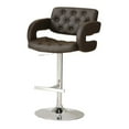 thumbnail image 3 of Coaster Contemporary Faux Leather Adjustable Bar Stool in Brown, 3 of 3