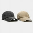 thumbnail image 2 of CoCopeanut New Men Baseball Cap Outdoor Summer Solid Color Washed Retro Distressed Hat Ladies Hat Park Outdoor Popular Unisex Dad Cap Women, 2 of 6