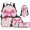 Pink Leopard Bow, variant on Aplkyhs Kids Backpack Set, 4 Pieces with Lunch Bag Camo Deer Hunting Bow Pencil Case and Water Bottle Holder for Elementary, Middle School and Travel