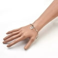 thumbnail image 2 of Stainless Steel Charm Bracelet Cross Silver 7.8" Z122, 2 of 3