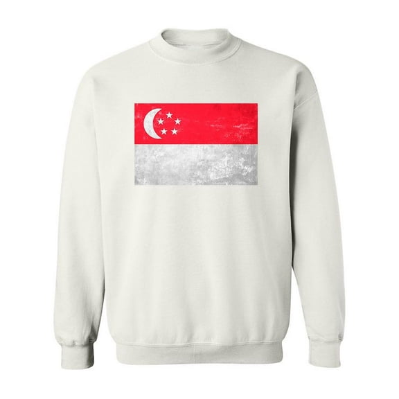 Singapore Flag Background Sweatshirt Men -Image by Shutterstock, Male 5X-Large