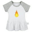thumbnail image 1 of Nature Flame Fire Pattern Dresses For Baby, Newborn Babies Skirts, Infant Princess Dress, 0-24M Kids Graphic Clothes (Gray Raglan Dresses, 6-12 Months), 1 of 4