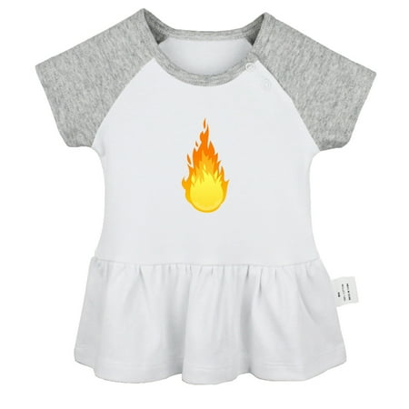 

Nature Flame Fire Pattern Dresses For Baby Newborn Babies Skirts Infant Princess Dress 0-24M Kids Graphic Clothes (Gray Raglan Dresses 0-6 Months)