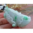 thumbnail image 4 of Certified Hand Carved Green Natural Myanmar Burma A Jade jadeite Lotus Flower Cabbage Pendant Necklace, 4 of 10
