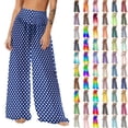 thumbnail image 1 of Pincandy Women See Through Sheer Mesh Pants Beach Swimsuit Bikini Bottom Cover up Party Club Elastic High Waist Wide Leg Pants, 1 of 7