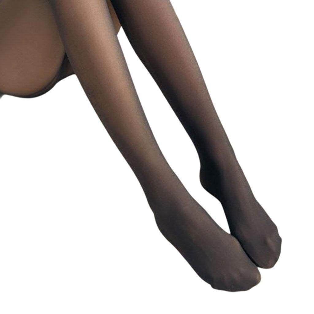 Femmes Collants Legging Stretch Taille Unique avec Pieds Noirs Translucides Walmart