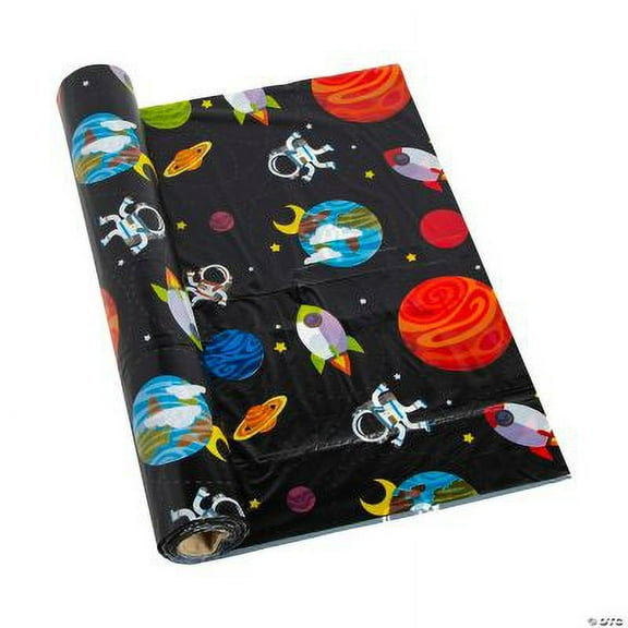 Space Party Plastic Tablecloth Roll, Birthday, Party Supplies, 1 Piece