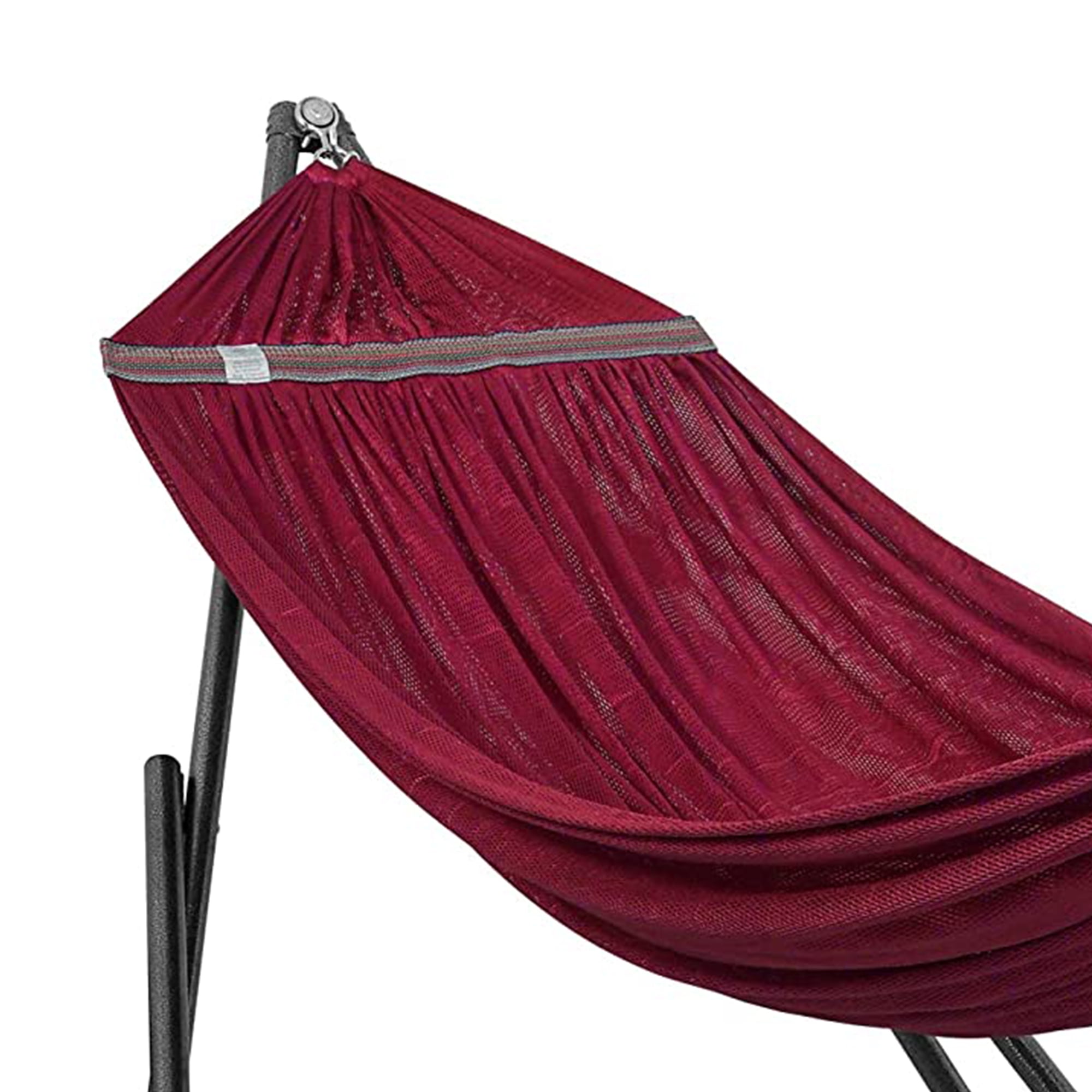 Tranquillo Universal 106.5" Double Hammock with Adjustable Stand & Bag, Red