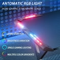 thumbnail image 4 of HLDIRECT 47 inch Gaming Desk with LED, Ergonomic Game Table, Computer Desk for Adults, Black, 4 of 6
