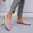thumbnail image 7 of Womens Fashion Slip On Mesh Flats - Pink Breathable Pointed Toe Ballet Shoes for Casual & Office - Lightweight Comfortable Walking Shoes,Size 7.5, 7 of 7