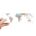 thumbnail image 1 of Global Map Country Geography Wordcloud Rectangle Bumper Sticker Notebook Window Decal, 1 of 1