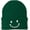 Green, variant on Smiley Face Outline Embroidered Beanie | Cute Knit Winter Hat | Unisex Warm Cuff Skull Cap for Men & Women (Green)