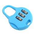 thumbnail image 2 of Cerradura de combinación de 3 dígitos perfecl de metal portátil Azul, 2 of 8