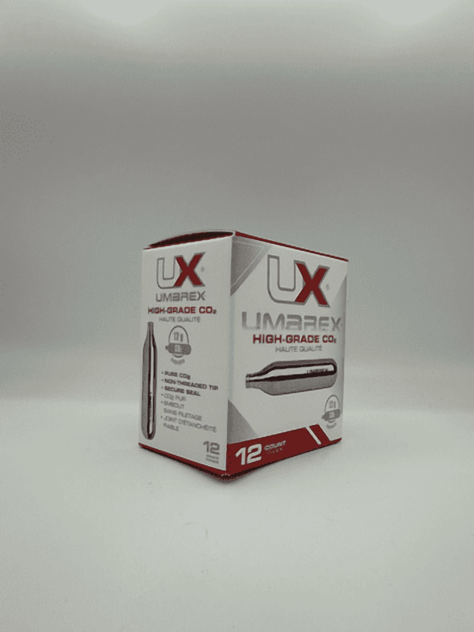 Umarex 12 Gram Non-Threaded CO2 Cartridges, Silver, 12 Pack