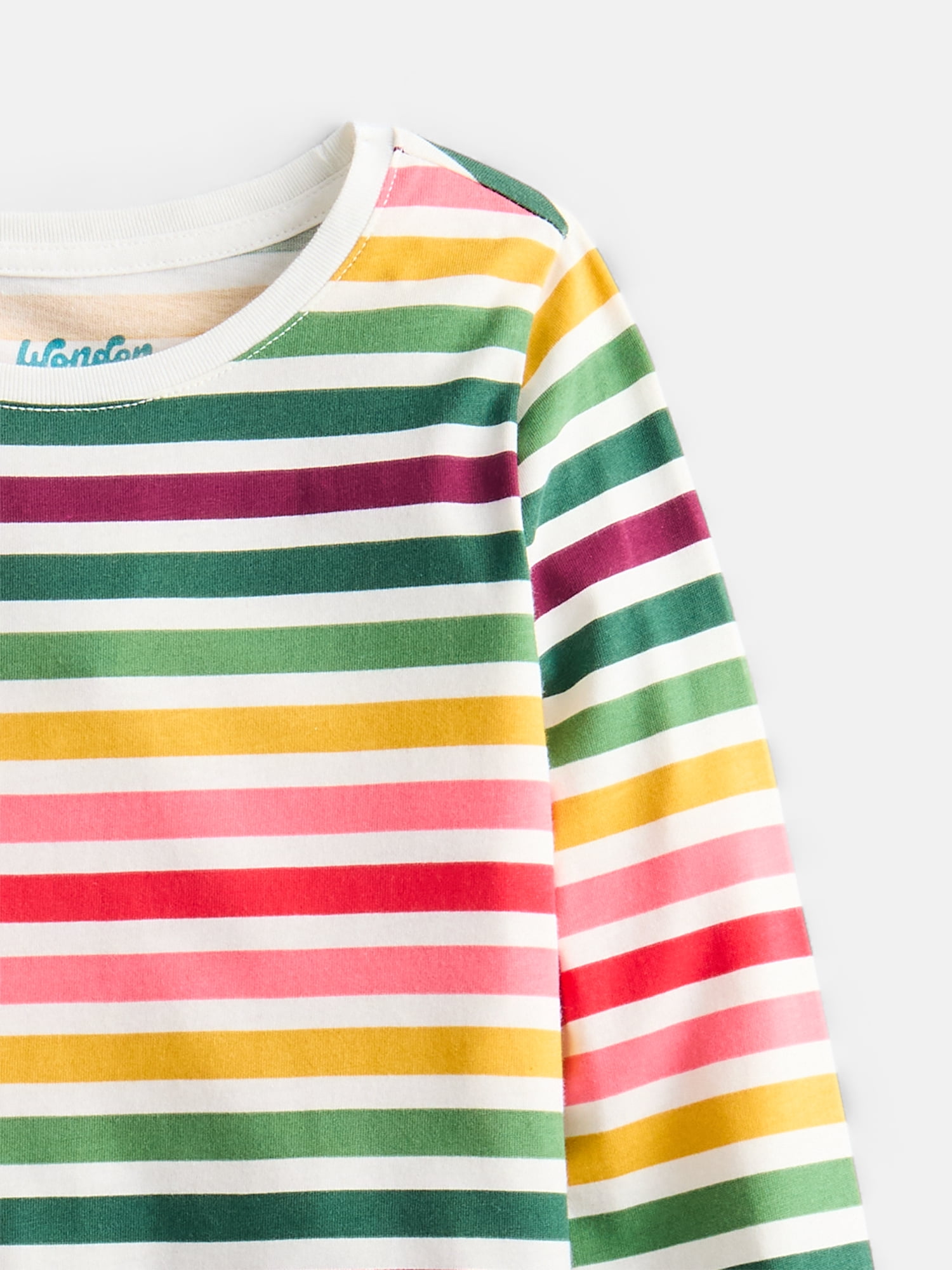 Wonder Nation Girls Kid Tough Tee with Long Sleeves, Sizes 4-18 & Plus