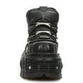thumbnail image 4 of New Rock M-TANK106-C2 Unisex Metallic Black 100% Leather Goth Platform Boots 44, 4 of 6