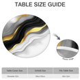 thumbnail image 6 of Black White Gold Wave Marble Round Fitted Tablecloth with Elastic Edge,Dining Table Cover Waterproof,Outdoor Round Tablecloth for Camping,Dining,Indoor and Outdoor, 6 of 7