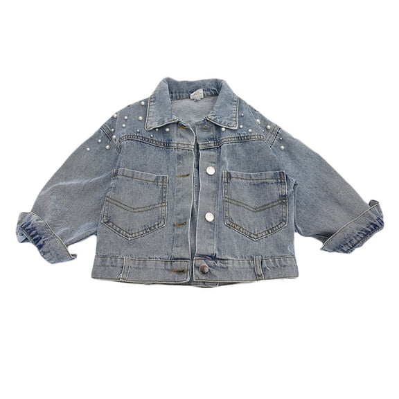 Beautyzll 2-7T Kids Toddler Girls Denim Jacket Outerwear Spring Fall Casual Jean Coat