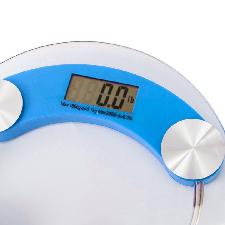 180kg Digital LCD Electronic Glass Bathroom Weighing Scales Weight Loss,Dia.33cm 