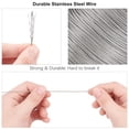 thumbnail image 3 of 328 Feet/109 Yards 1mm Heavy Duty Picture Hanging Wire 304 Stainless Steel oto Frame Hanging Wire with 30 pcs Aluminum Crimping Loop Sleeve for Mirrors Frames Load Capacity 35LB, 3 of 8