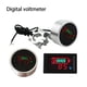 thumbnail image 5 of Riwesomey Medidor de voltaje de bicicleta eléctrica Reemplazo Pantalla de alimentación externa modificada digital Medidor de medición de Accesorios para motos 12V Riwesomey VI018569-01, 5 of 6
