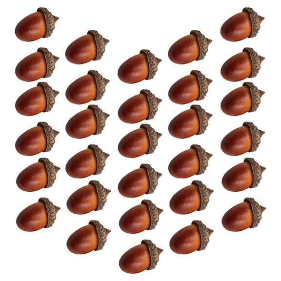MLINS 40 Pcs Artificial Plant Fake Fruit Prop Artificial Acorn 2.50X1.50X1.50CM