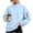 Light Blue, variant on Womens Crewneck Sweatshirt Fashion Long Sleeve Fall Casual Pullover Tops with Pockets Sweatshirts for Women