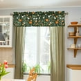 thumbnail image 3 of Yayeee Kitchen Valance Rod Pocket 54" x 18" Living Room Window Curtain, Orange Flowers, 3 of 6