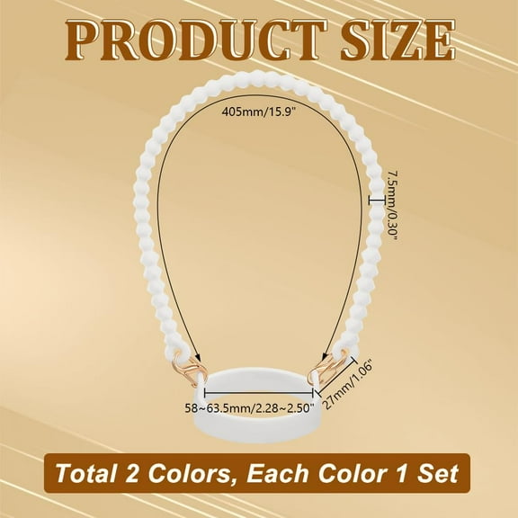 2 Pcs Silicone Water Bottle Handle Strap 2 Colors Water Bottle Sling Water Bottle Straps for Carrying Holder with Strap Water Bottle Accessories for Tumbler