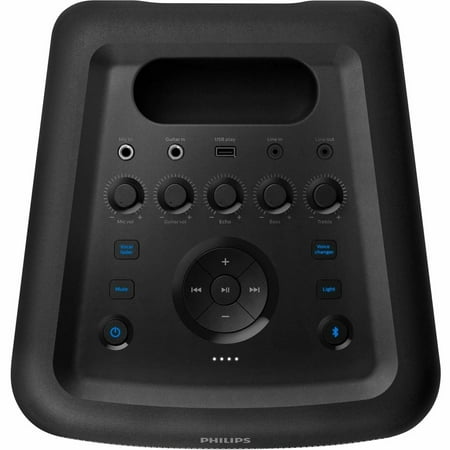 Philips - Portable Bluetooth Party Speaker with Party Lights and Built-in Carry Handle - Black