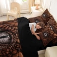 thumbnail image 4 of Erosebridal Dragon Eye Bedding Comforter Set, Black Brown King Bedding Sets, Black Reversible, 7pcs, 4 of 6