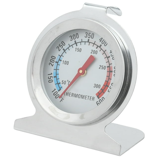 High-Precision Stainless Steel Oven Thermometer with Dial Pointer for Kitchen and Cooking, Temperature Range 0~300℃, 100~600℉, Durable and Corrosion-Resistant Design, Easy to Clean and Operate, Ideal