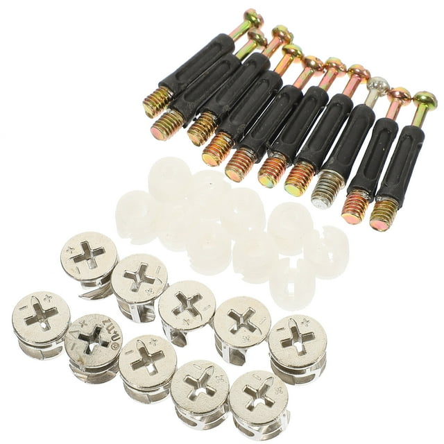 BRIGHTFUFU 10Pack Furniture Fittings Shaft Assorted Color Connector Screw Fasteners for Drawer and Cupboard