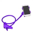 thumbnail image 2 of Soporte para Teléfono Móvil Soporte Flexible y Perezoso Clip Ajustable para Teléfono Celular Soporte de Montaje para Escritorio en Cama para el Hogar Soporte para Teléfono Púrpura, 2 of 5
