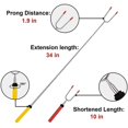 thumbnail image 2 of Bbq Marshmallow Roasting Stainless Steel Forks Set Extendable Rotating 34 Inch U Shape Hot Dog Roasting, 2 of 5