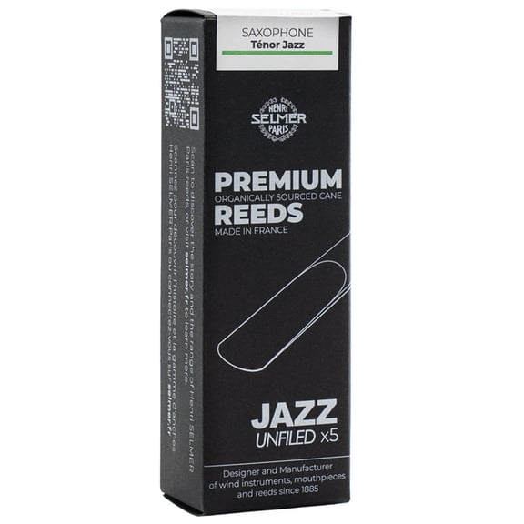 Selmer Paris Jazz Reeds for Tenor Saxophone Reed Box 5 Size 3.25