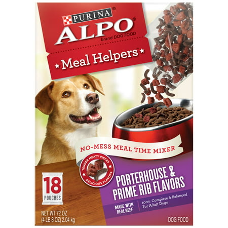 ALPO Meal Helpers Porterhouse & Prime Rib Flavors Dog Food Mixer, 72 oz, Case of