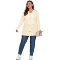 thumbnail image 4 of Cueply Women's Plus Size Cardigan Long Sleeve Lightweight Sheer Open Front Knited Cardigan 1X-4X, 4 of 6