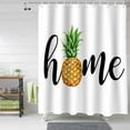 thumbnail image 2 of Shower Curtain Pineapple Fruit Shower Curtains for Bathroom Decor Home Yellow Green Shower Curtain Sets with Hooks Waterproof Fabric Bath Curtain Standard 72" X 72", 2 of 4