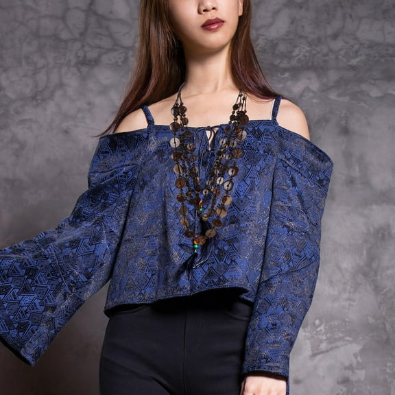 HOOWIFFY Hemoton Layered Chunky Beaded Necklace for Women Boho Wood Strand Statement Jewelry