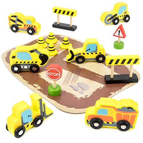 wooden construction vehicles