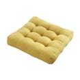 thumbnail image 2 of Cojín cuadrado para silla, cojín de suelo para sentarse, tela de gofre suave, cojín antideslizante para silla de cocina para chimenea, rincón de lectu Amarillo, 2 of 7