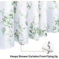 thumbnail image 2 of Sage Green Floral Shower Curtain Aesthetic, Plant Spring Light Green Flower Decorative Shower Curtains for Bathroom 72" W x 72" L, 2 of 7