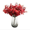 thumbnail image 2 of Artificial Eucalyptus Leaves Stems Real Touch 20 Branches 6 Colors Available Red, 2 of 4