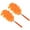 Orange, variant on Uxcell 11" to 31" Chenille Cleaning Duster, Washable Extendable Brush Purple 2Pack
